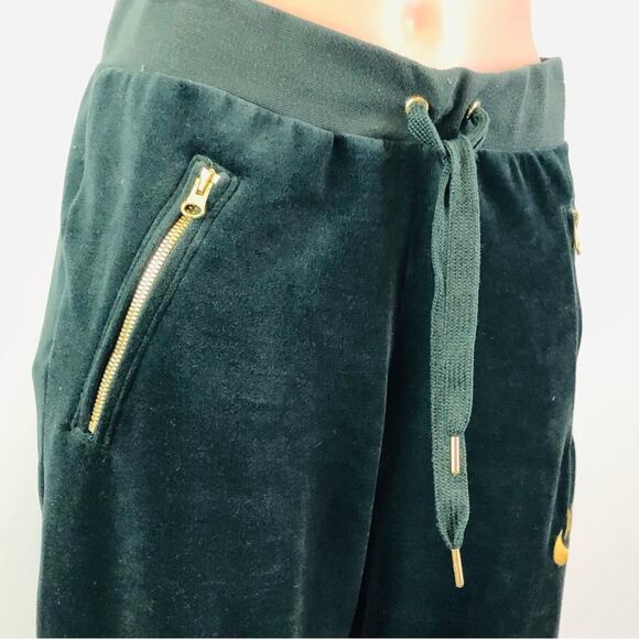 Nike Forest Green Velour cropped joggers pants - Picture 13 of 16